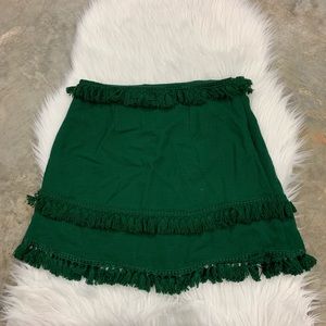 Princess Polly | Green Tassel Skirt Sz Lg